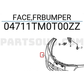 Honda City Ön Tampon 2009-  (Oem No:  04711Tm0T00Zz)