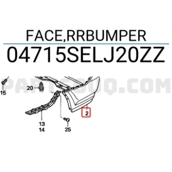 Honda City Arka Tampon 2006 (Oem No:  04715Selj20Zz)