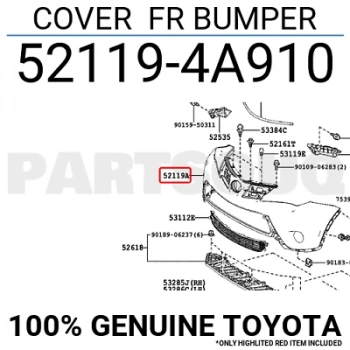 Toyota Rav 4 Ön Tampon 2015-2019 (Oem No:  521194A910)