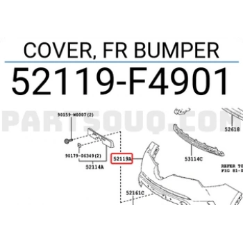 Toyota Chr Ön Tampon Sensör Delikli Astarlı 2015-- (Oem No:  52119F4901)