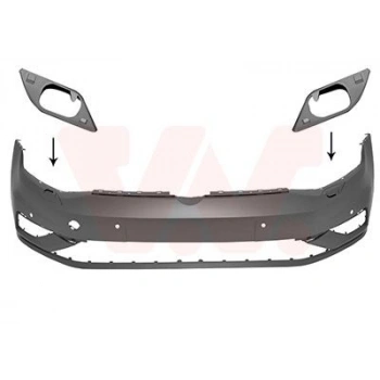 Volkswagen Golf Vıı Ön Tampon Far Yıkama Delikli Astarlı 2017- (Oem No:  5G0807217Fpgru)