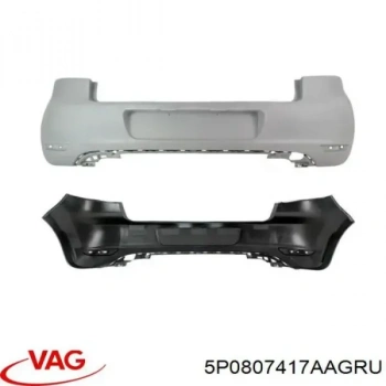 Seat Altea Arka Tampon Sensör Delikli Astarlı 2004-- (Oem No:  5P0807417Aagru)