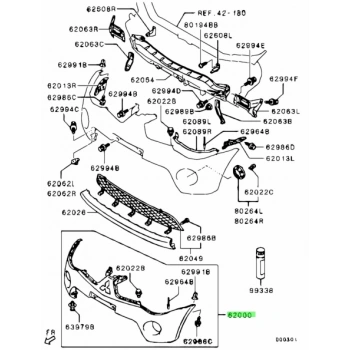 Mitsubishi L200 Ön Tampon 4 Wd Çıft Kabın Dodık Delikli 2005  (Oem No:  6400A747Wa)