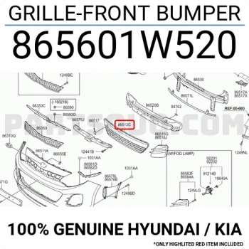 Kia Rio Ön Tampon Hatchback Astarlı 2015- (Oem No:  865601W520)