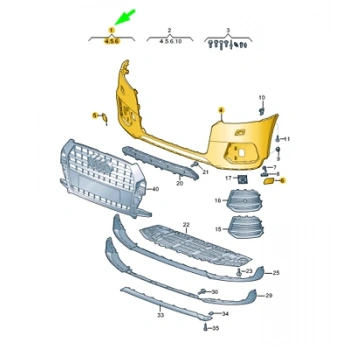 Audi Q3 Ön Tampon Far Yıkama Delikli Astarlı Arlı 15- (Oem No:  8U0807065Lgru)