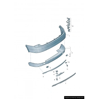 Audi Q3 Arka Tampon Astarlı 2011- (Oem No:  8U0807067Cgru)