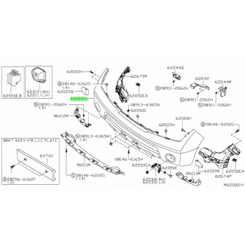 Nissan Pathfinder Ön Tampon Astarlı 2005 - 2007 (Oem No:  F2022Eb440)