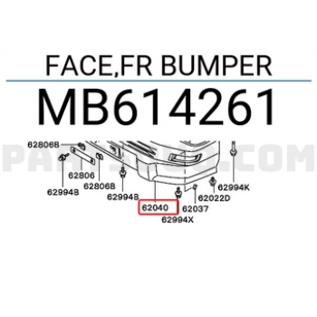 Mitsubishi L300 Ön Tampon 1998-2000 (Oem No:  Mb614261)