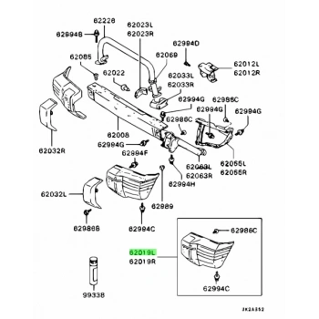 Mitsubishi Pajero Ön Tampon Sol 1991-1996 (Oem No:  Mb831479)