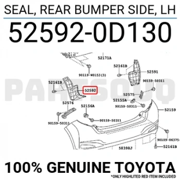 Toyota Yaris Arka Çamurluk Davlumbazı Sağ 2011- (Oem No:  525920D130)