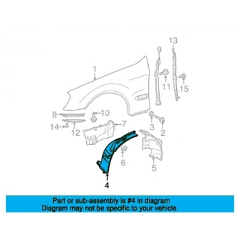 Mercedes E Class Ön Çamurluk Davlumbazı Ön Parça Sol 2003-2004  (Oem No:  A2206904530)