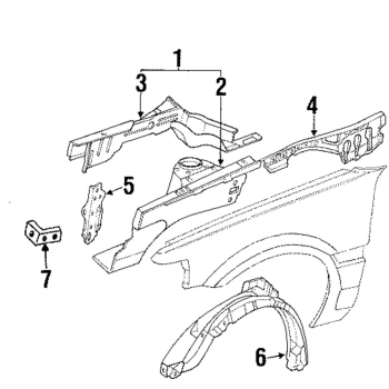 Mazda 323 Ön Çamurluk Davlumbazı Sedan Sağ 1990-1994 (Oem No:  B455-56-131B)