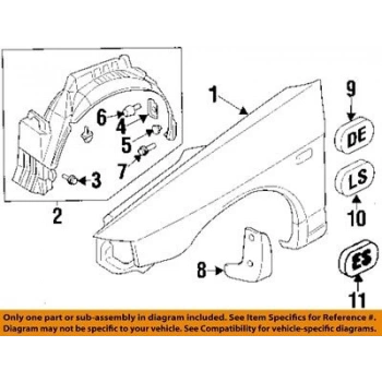 Mitsubishi Lancer Ön Çamurluk Davlumbazı Sol 1998-2002 (Oem No:  Mr241357)