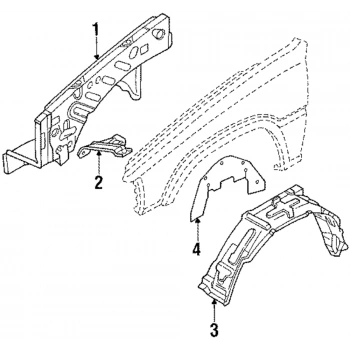Mazda B2500 Ön Çamurluk Davlumbazı Sağ 1997-1998 (Oem No:  Ud03-56-130)