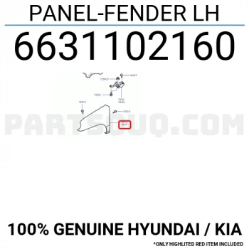 Hyundai Atos Ön Çamurluk Sol 1998-2000 (Oem No:  6631102160)