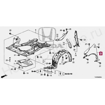 Honda Civic Ön Çamurluk Hatchback Sol 2012- (Oem No:  60260Tv0E00Zz)