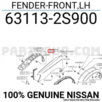 Nissan Pıckup D22 Ön Çamurluk Sol 1997-2001 (Oem No:  631132S900)