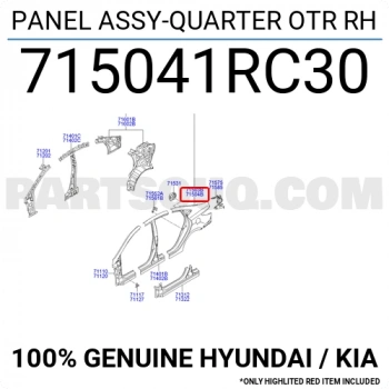 Hyundai Accent Blue Arka Çamurluk Sağ 2010- (Oem No:  715041Rc30)