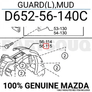 Mazda 2 Ön Çamurluk Davl5 Kapı Sol 2008- (Oem No:  D652-56-140C)