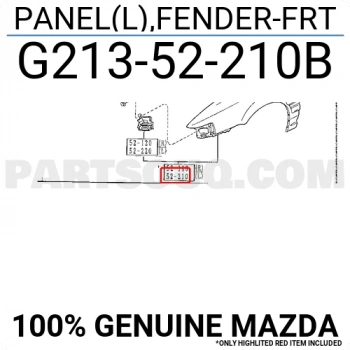 Mazda 626 Ön Çamurluk Sol 1988-1992 (Oem No:  G213-52-210B)