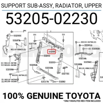 Toyota Corolla Ön Panel Üst  2013-2018 (Oem No:  5320502230)