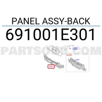 Hyundai Accent Arka Panel 2006-2012  (Oem No:  691001E301)