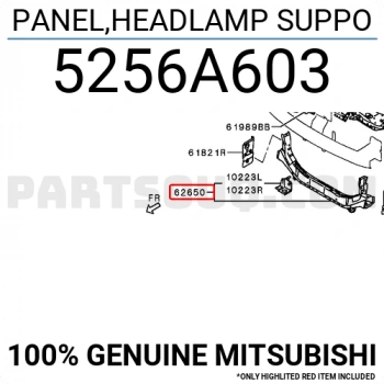 Mitsubishi Lancer Ön Panel Alt Sacı 2008  (Oem No:  5256A603)