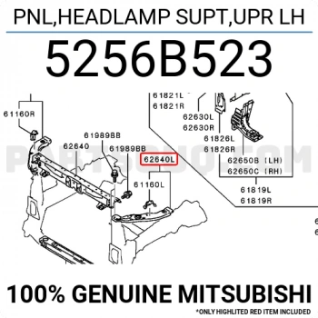 Mitsubishi Outlander Ön Panel Üst Sol 2013-2015 (Oem No:  5256B523)