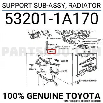 Toyota Corolla Ön Panel 2001-2002 (Oem No:  532011A170)
