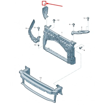 Seat Leon Ön Panel Üst Taşıyıcı Sağ 2012-  (Oem No:  5F0806930)