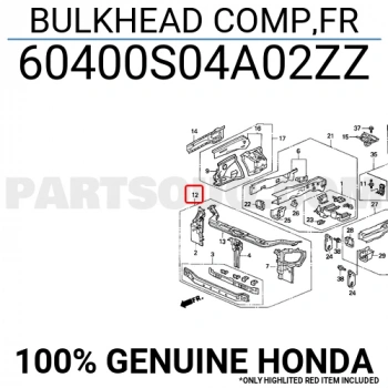 Honda Civic Ön Panel Sedan /Hatcback 1999-2001 (Oem No:  60400S04A02Zz)