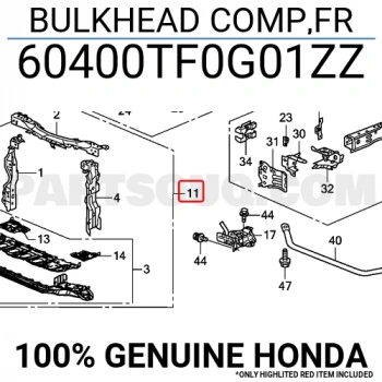 Honda Jazz Ön Panel Komple 2008-2013 (Oem No:  60400Tf0G01Zz)