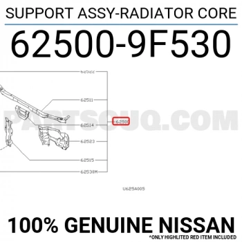 Nissan Primera Ön Panel 1999 -2001  (Oem No:  625009F530)