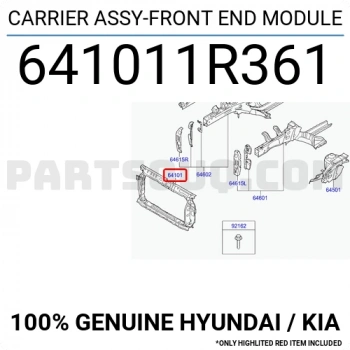 Hyundai Accent Blue Ön Panel 2010- (Oem No:  641011R361)