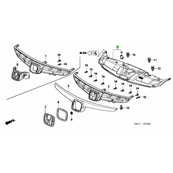Honda Civic Ön Panel Üst Bakaliti Sedan 2006 (Oem No:  71125Snb000)