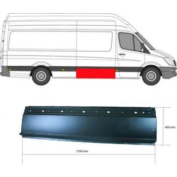 Mercedes Sprinter Yan Panel Kapı Etek Sacı Sağ 2006 (Oem No:  A9066375109)