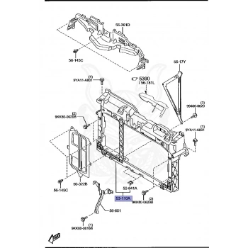 Mazda 2 Ön Panel Plastik 2010- (Oem No:  D651-53-110J)
