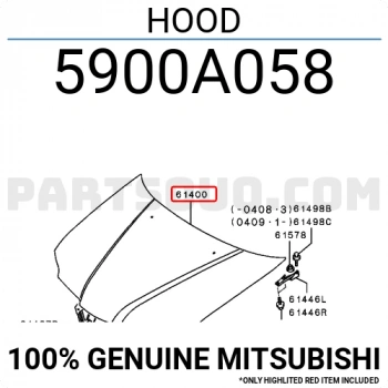 Mitsubishi Outlander Motor Kaputu 2003-2006 (Oem No:  5900A058)
