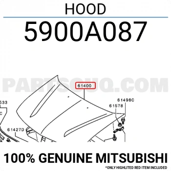 Mitsubishi L200 Motor Kaputu 200615 (Oem No:  5900A087)