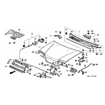 Honda Civic Motor Kaputu Sedan 1990-1992 (Oem No:  60100Sh4A02Zz)