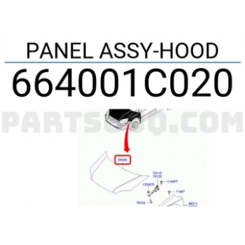 Hyundai Getz Motor Kaputu 2003-2005 (Oem No:  664001C020)