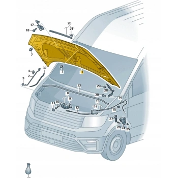 Volkswagen Crafter Motor Kaputu 2016- (Oem No:  7C0823033)