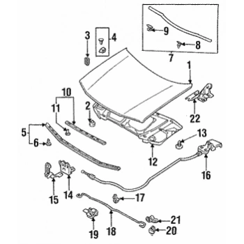 Mazda 323 Motor Kaputu 1995-1997 (Oem No:  Bc1M-52-310P)