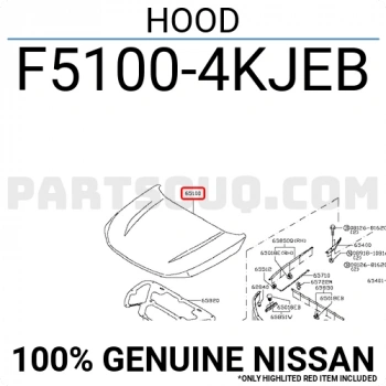 Nissan Navara Motor Kaputu 2015- (Oem No:  F51004Kjeb)