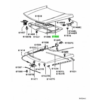 Mitsubishi Mırage/Colt Motor Kaputu 1987-201988 (Oem No:  Mb549336)