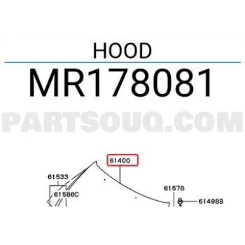 Mitsubishi L200 Motor Kaputu 1999-2004 (Oem No:  Mr178081)