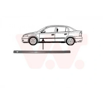 Opel Astra Ön Kapı Bandı Logo Yuvalı Sol 1998- (Oem No:  90544211)