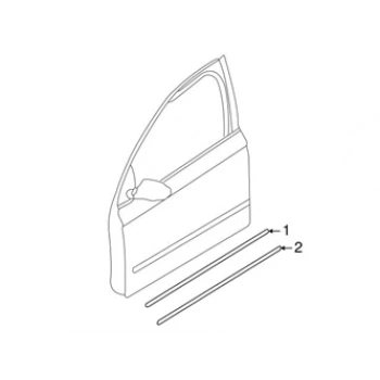 Audi A4 Ön Kapı Bandı Siyah Sol 2002- 2007 (Oem No:  8E0853953Gru)