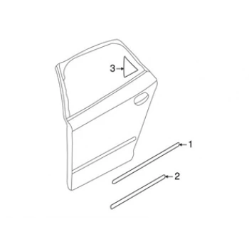 Audi A4 Arka Kapı Bandı Siyah Sağ 2002- 2007 (Oem No:  8E0853964Gru)