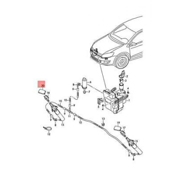 Volkswagen Polo Far Yıkama Kapağı Gtı 5Kapı Astarlı Sağ 2011- (Oem No:  6R0955110Bgru)